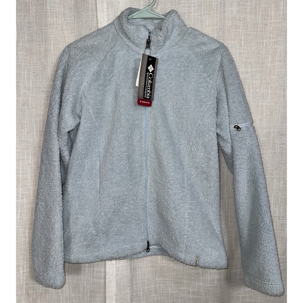 Vintage NWT's Columbia Tyee Creek Full Zip Blue Jacket Women's Medium M NEW Y2K